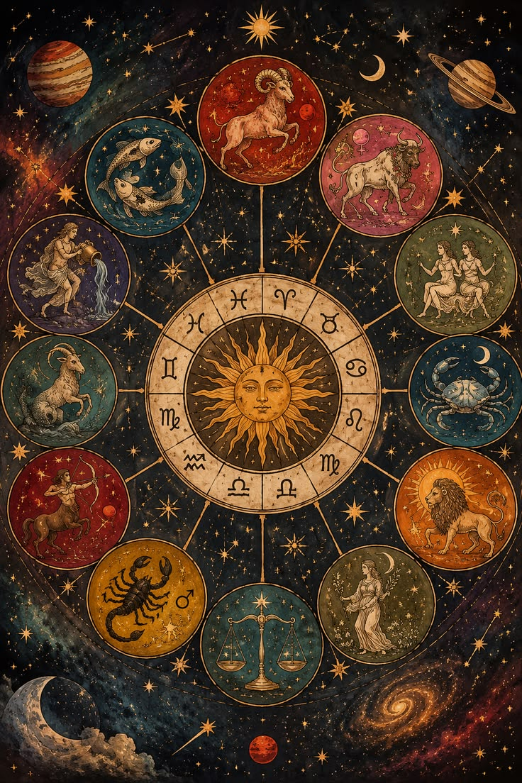 Roue des signes astrologiques CCUSI